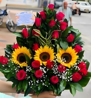 Rosas y girasoles  R35